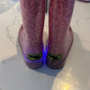 Western Chief Sparkling light up Pink Rain Boots